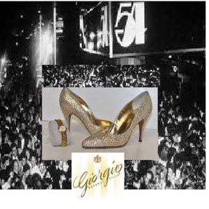Vintage 80s Disco Mesh Sparkle Heels & Watch